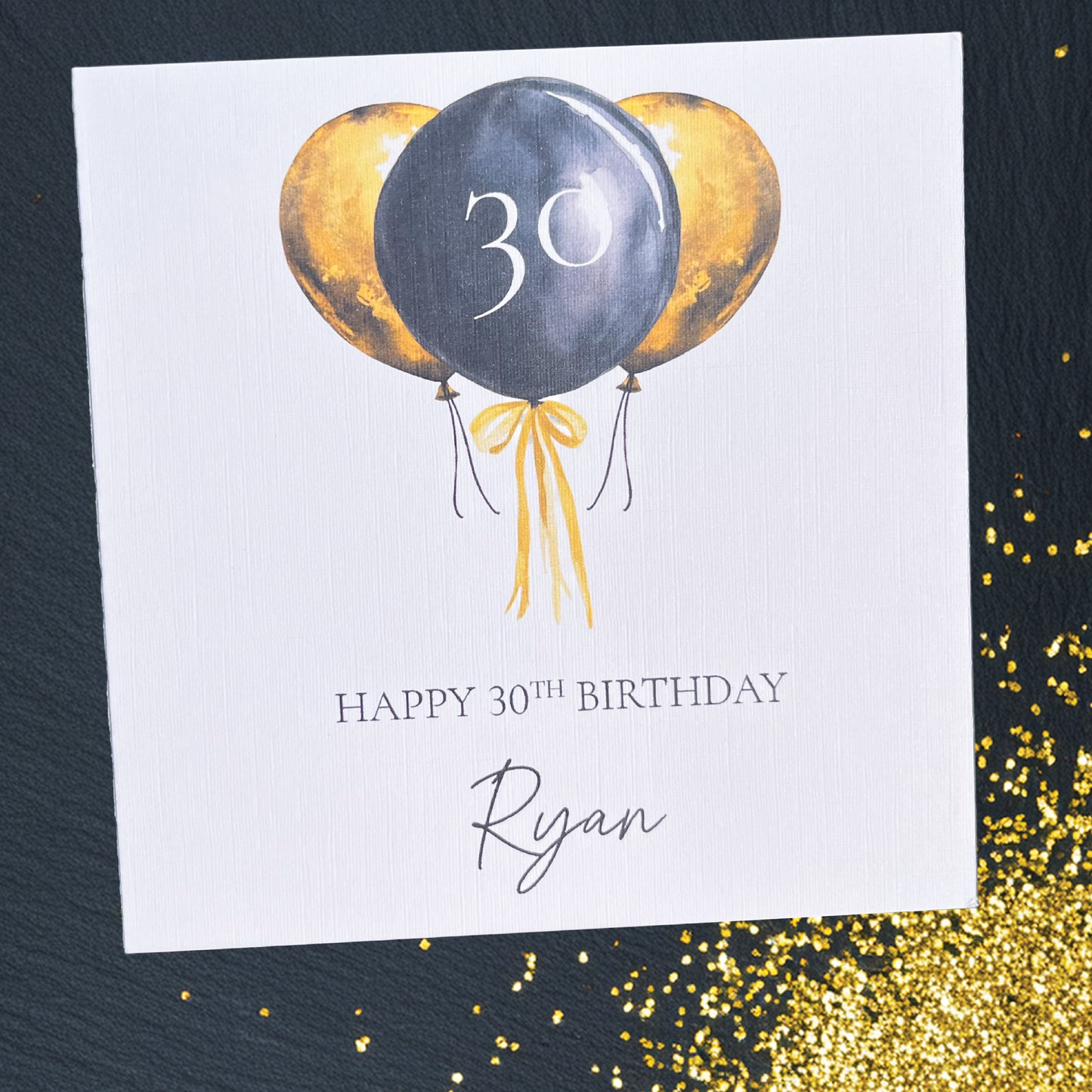 Black & Gold Milestone Birthday Card