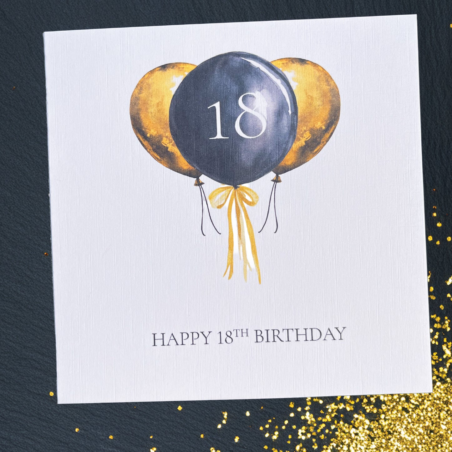 Black & Gold Milestone Birthday Card