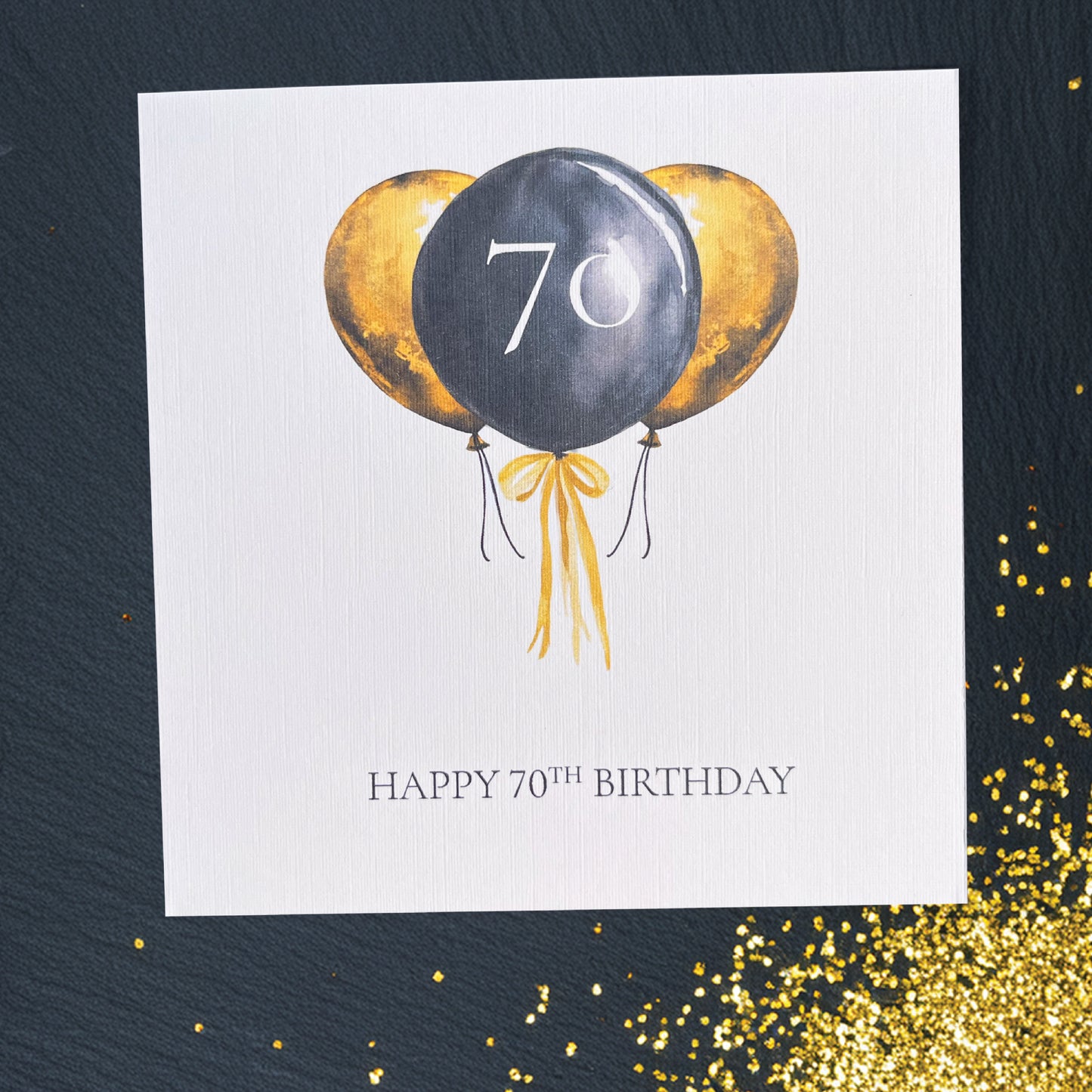 Black & Gold Milestone Birthday Card