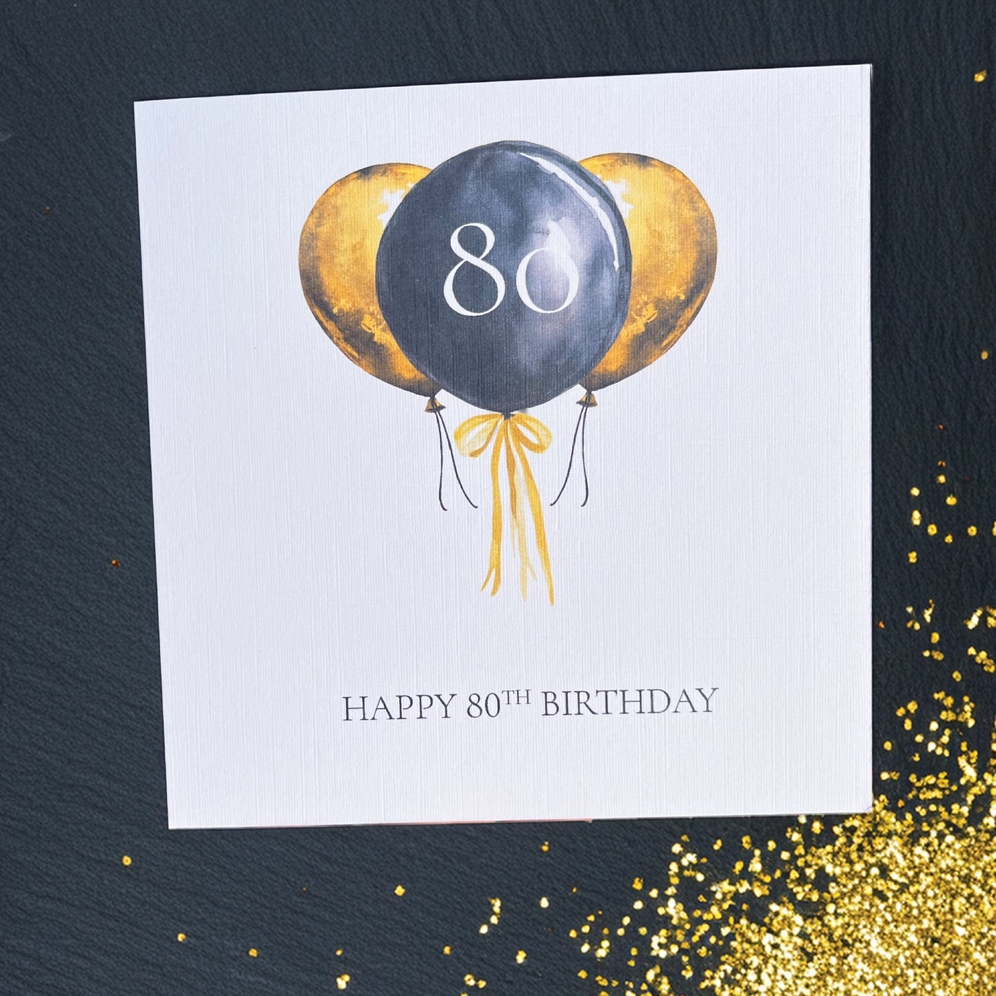 Black & Gold Milestone Birthday Card