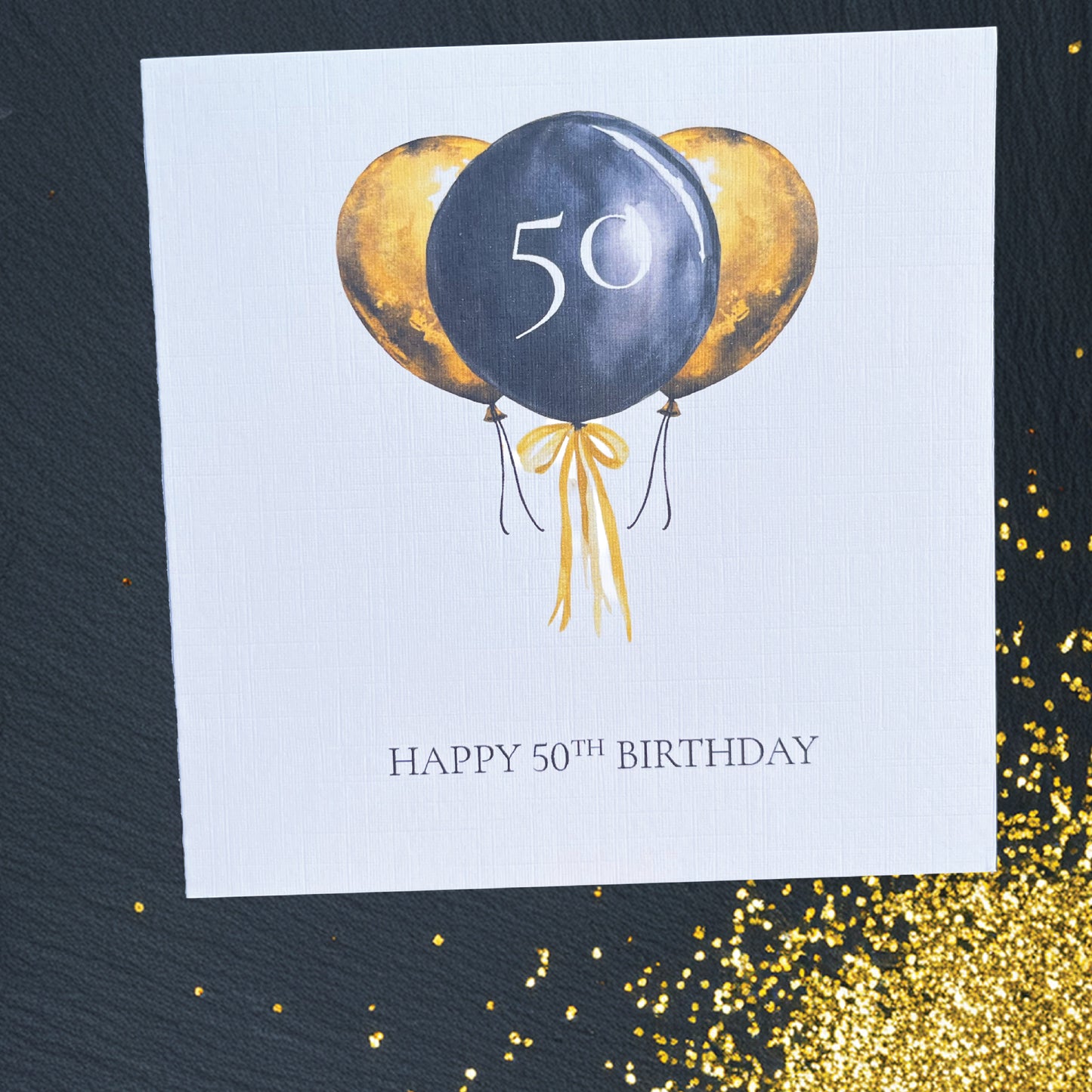 Black & Gold Milestone Birthday Card
