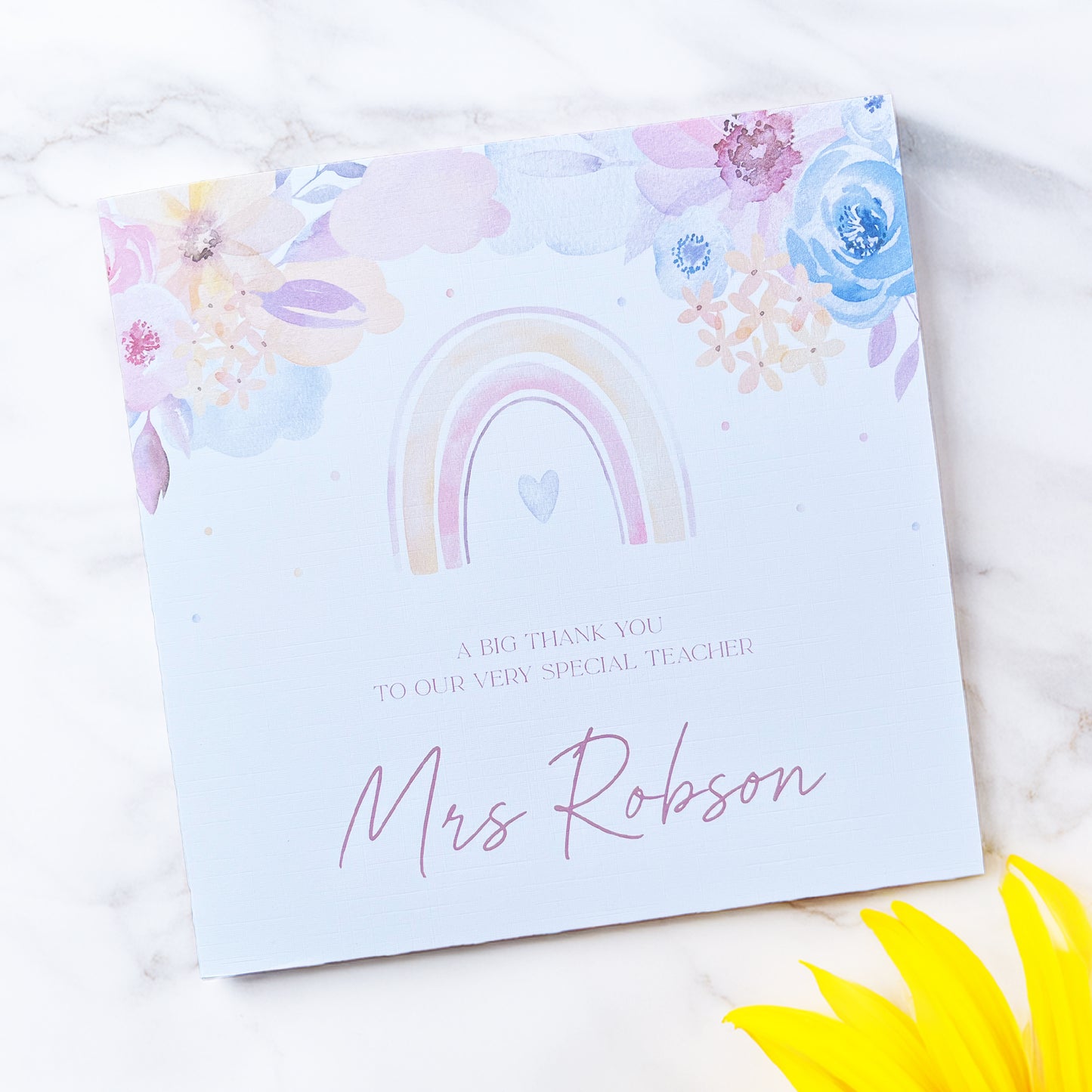 Floral rainbow card