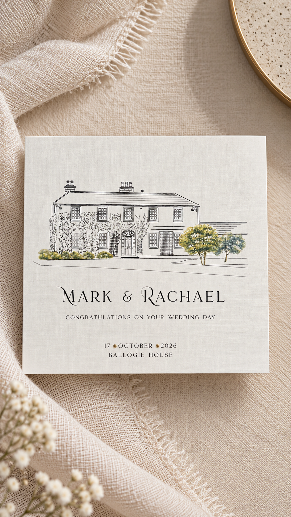 Illustrated | Ballogie Venue Card - The Classic