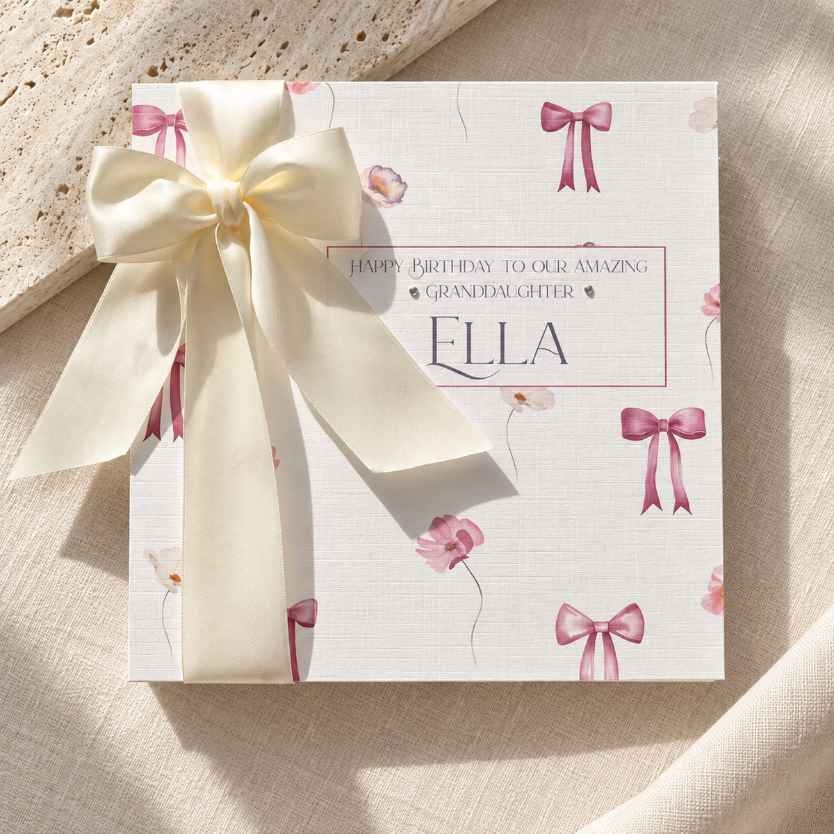 Bow & Bloom | Personalised Birthday Card