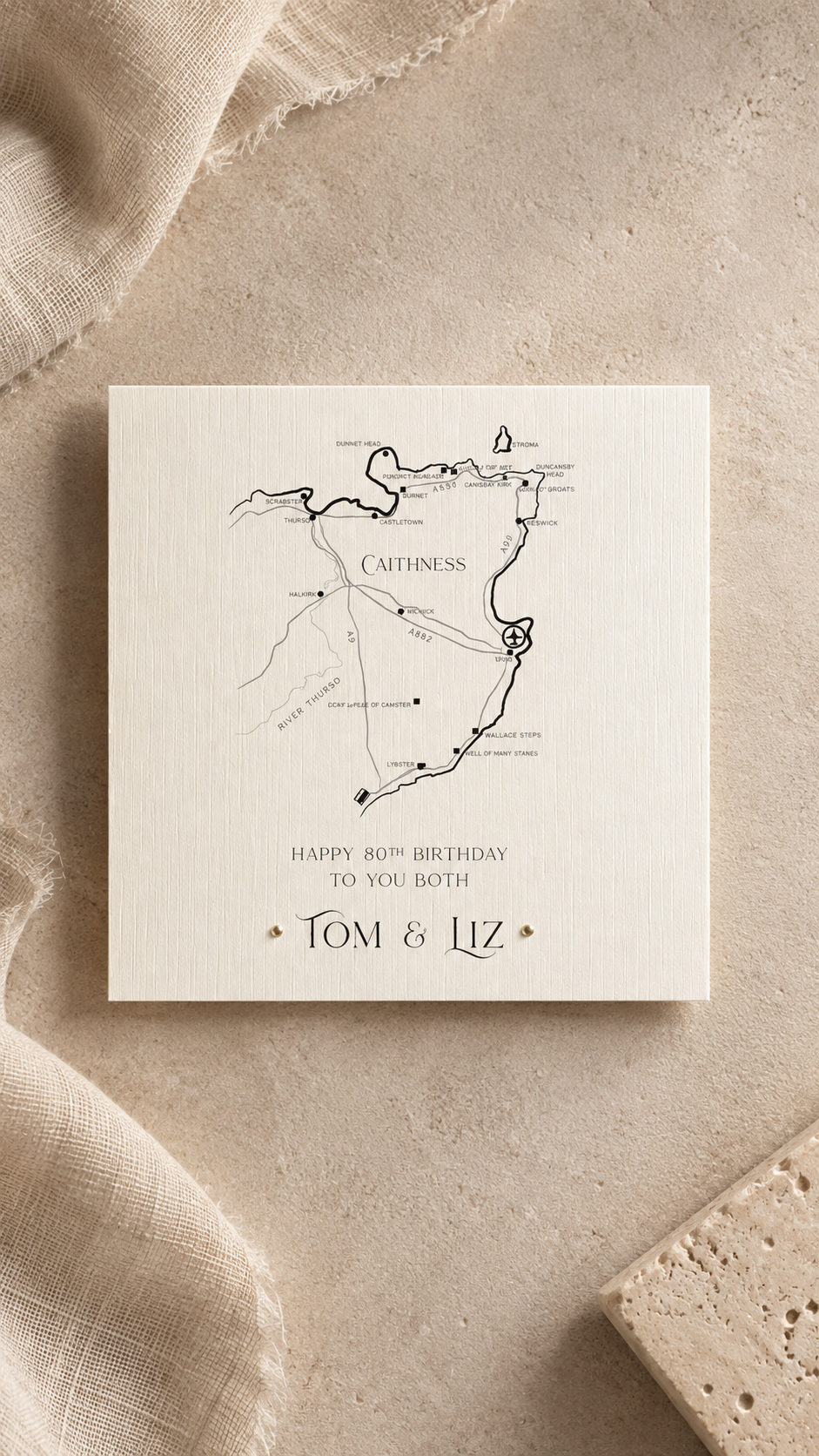 Illustrated | Caithness Map Card