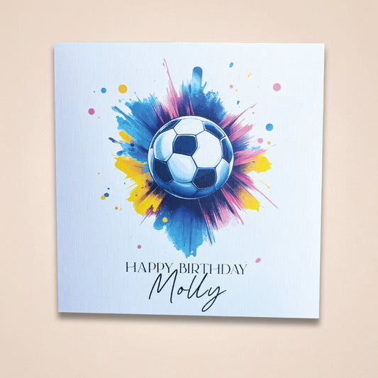 Football Burst Birthday Greeting Card