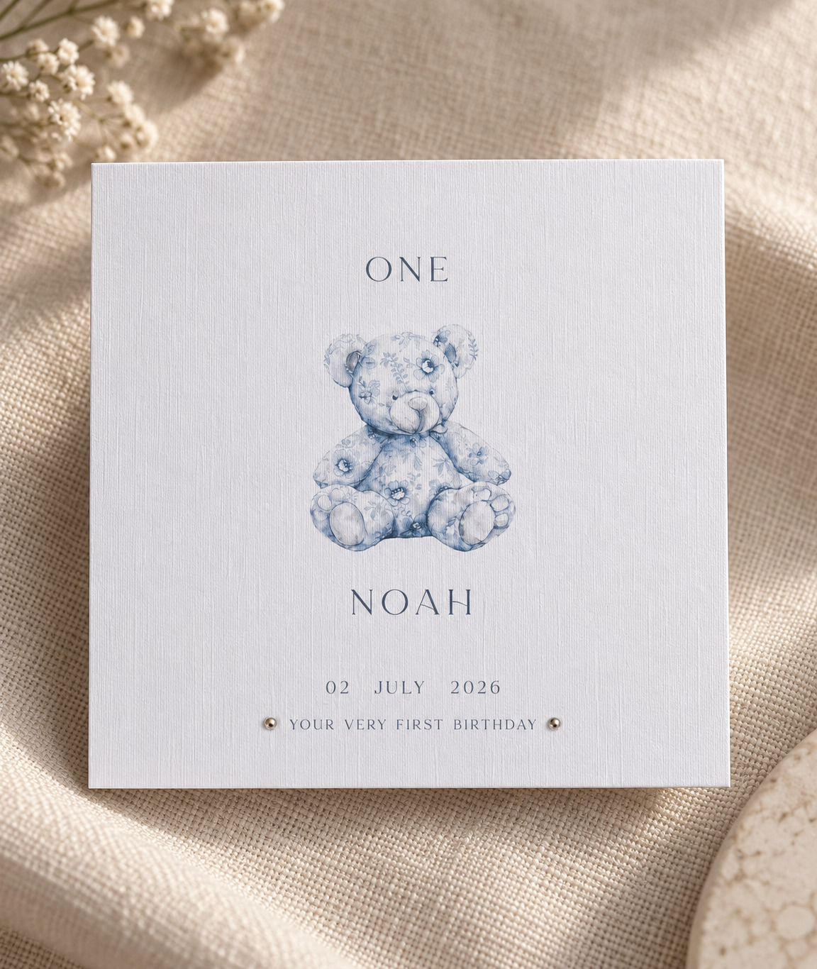 Heritage Teddy | Personalised Birthday Card