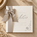 Silver Bow | Personalised Anniversary Card