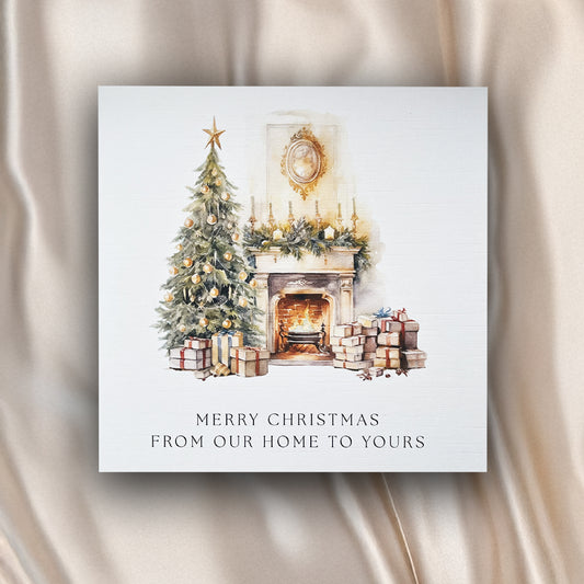 Warm Collection Fireplace Greeting Card