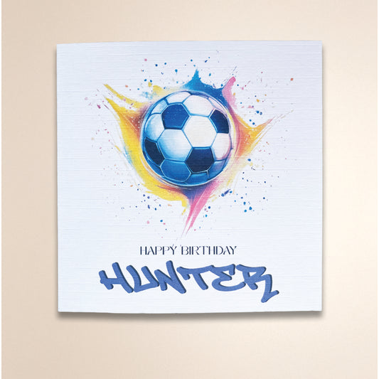 Football Splash Birthday Greeting Card