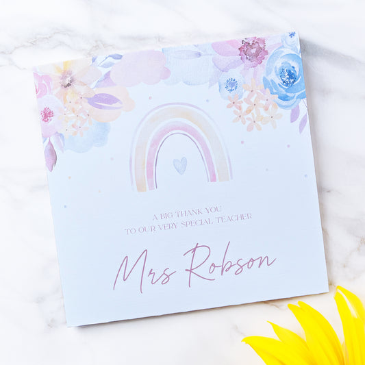 Floral rainbow card